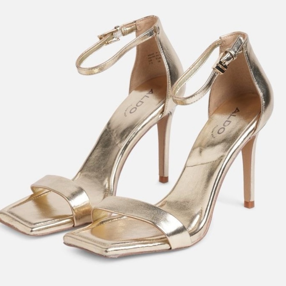Aldo Metallic Gold Heels